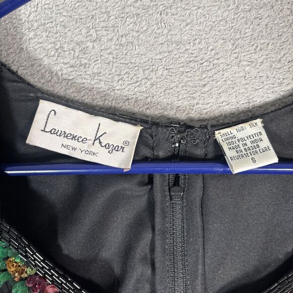 Laurence Kazar NY Size S‎ Silk Dress Sequins Art Deco Glam Hollywood Gatsby 20s - Picture 7 of 16